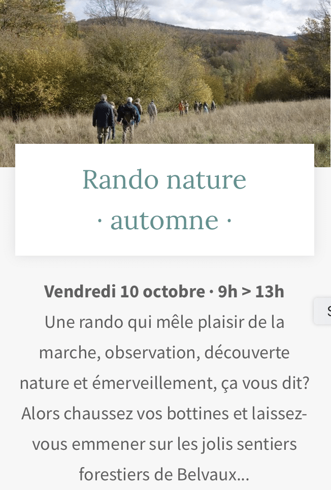 affiche rando nature