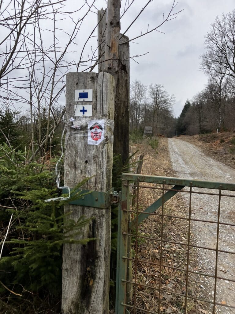 Volg de symbolen voor een mooie wandeling rondom onze gîte Au Bois d’Awenne, gelegen in de bossen van Saint-Hubert, ideaal voor een rustig verblijf in het groen